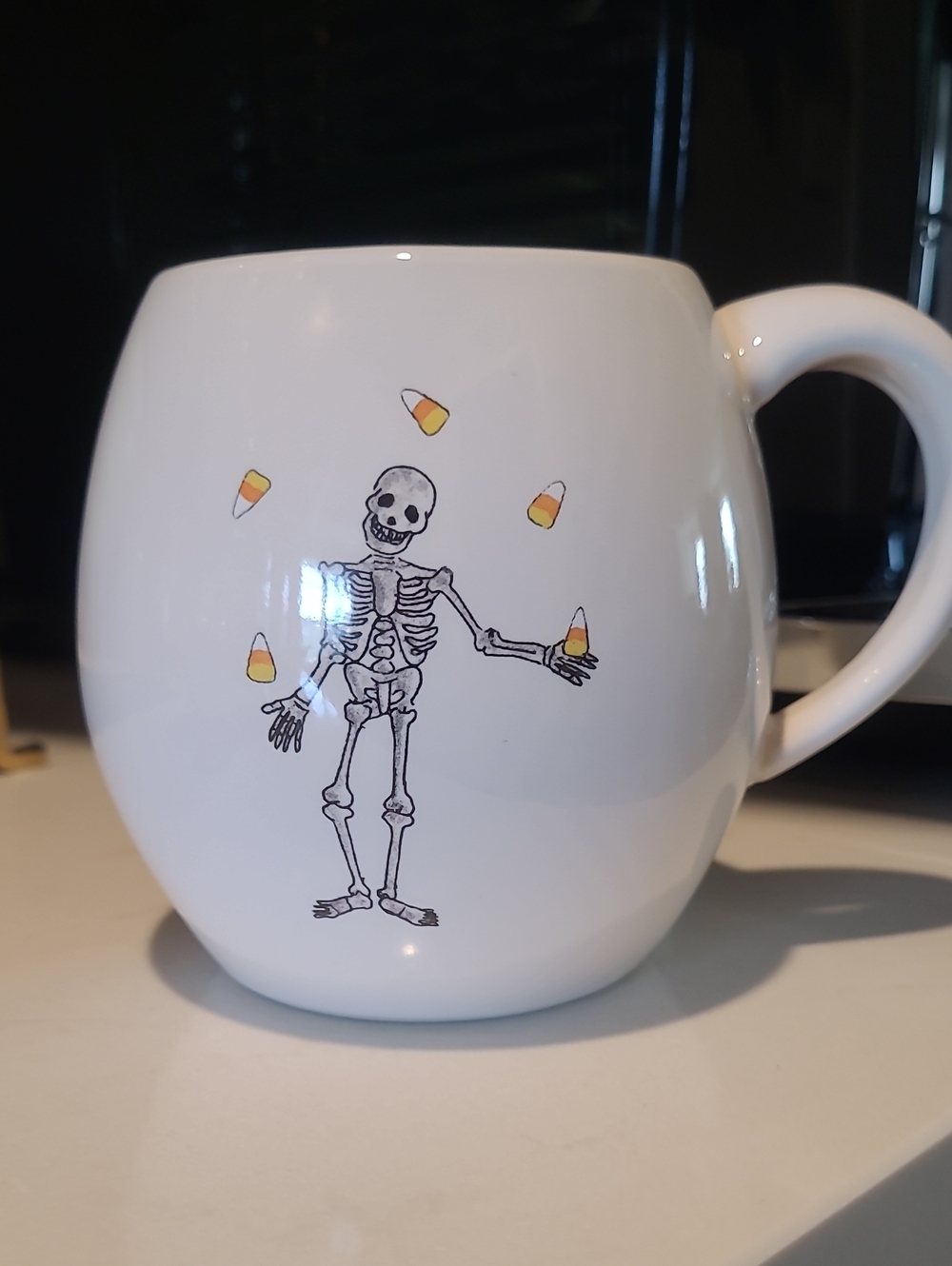 Rae Dunn Skeleton Mug 💀 Juggling Candy Corn